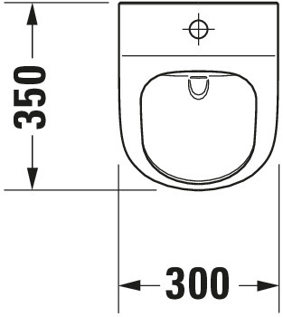DU Urinal ME by Starck rimless, weiß Zulauf von oben, HyG