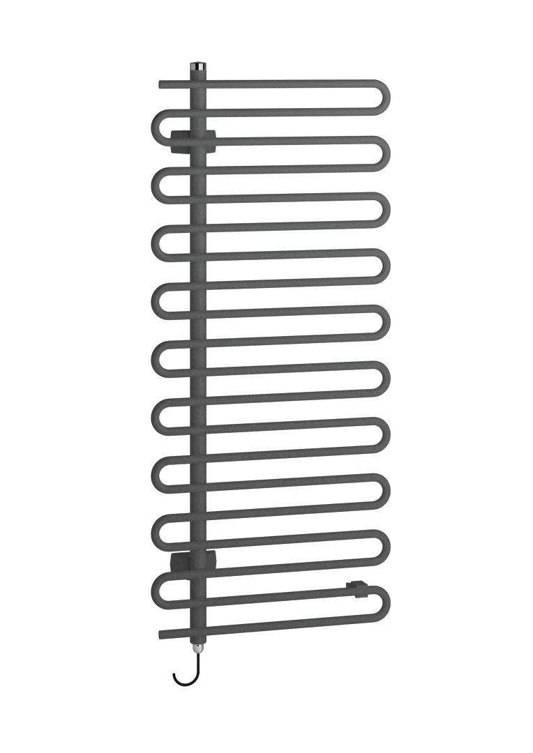 Kermi Icaro -E BH1421x58x400mm P=400W,graphit metal., WWS swz, links