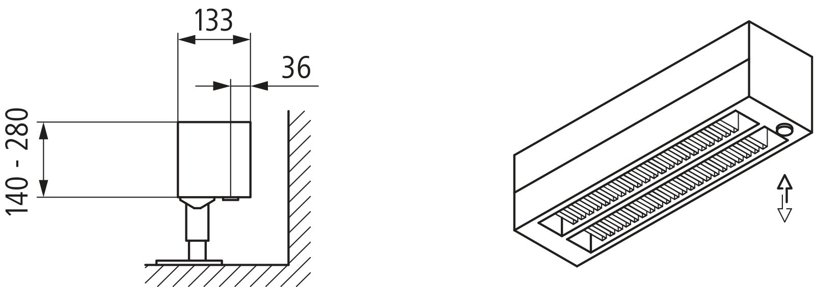 Kermi Konvektor Typ32 BH140x133x1000mm QN878,weiß,6 bar, m. Abd., AB Uni.
