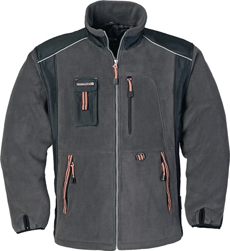 Fleecejacke Gr.XL dunkelgrau/schwarz/ora nge TERRATREND Fleecejacke Gr.XL dunkelgrau/schwarz/ora nge TERRATREND