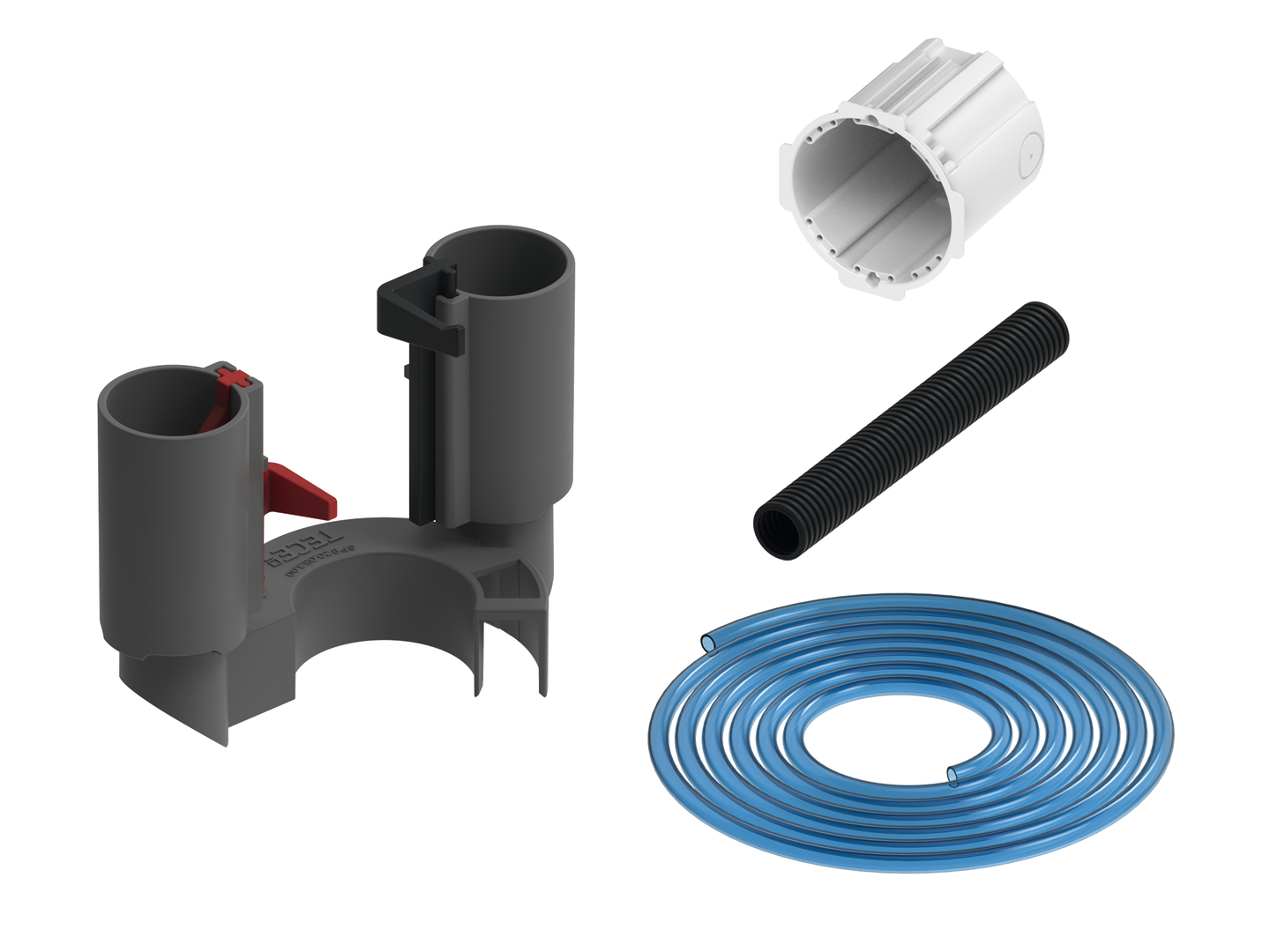 TECEflushpoint pneum. Fernauslösung f. Spülkästen m. Ablaufv. A 2, Rohbauset TECEflushpoint pneum. Fernauslösung f. Spülkästen m. Ablaufv. A 2, Rohbauset