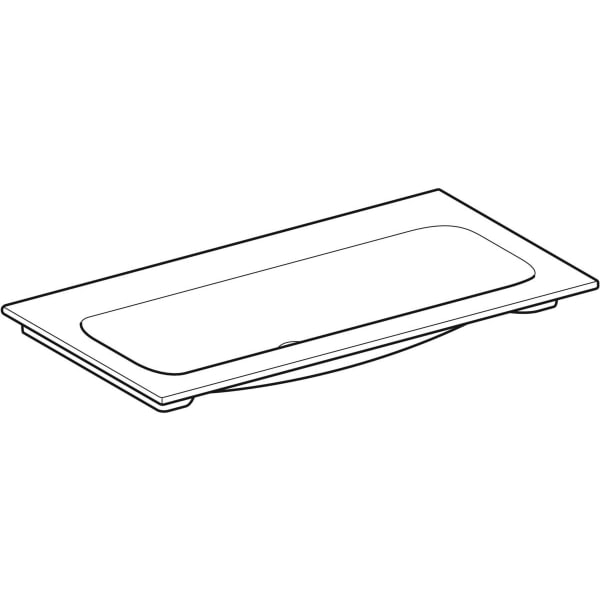 Geberit iCon Möbelwaschtisch 90x48cm ohne Hahnloch, ohne Ül., weiß, KeraTect