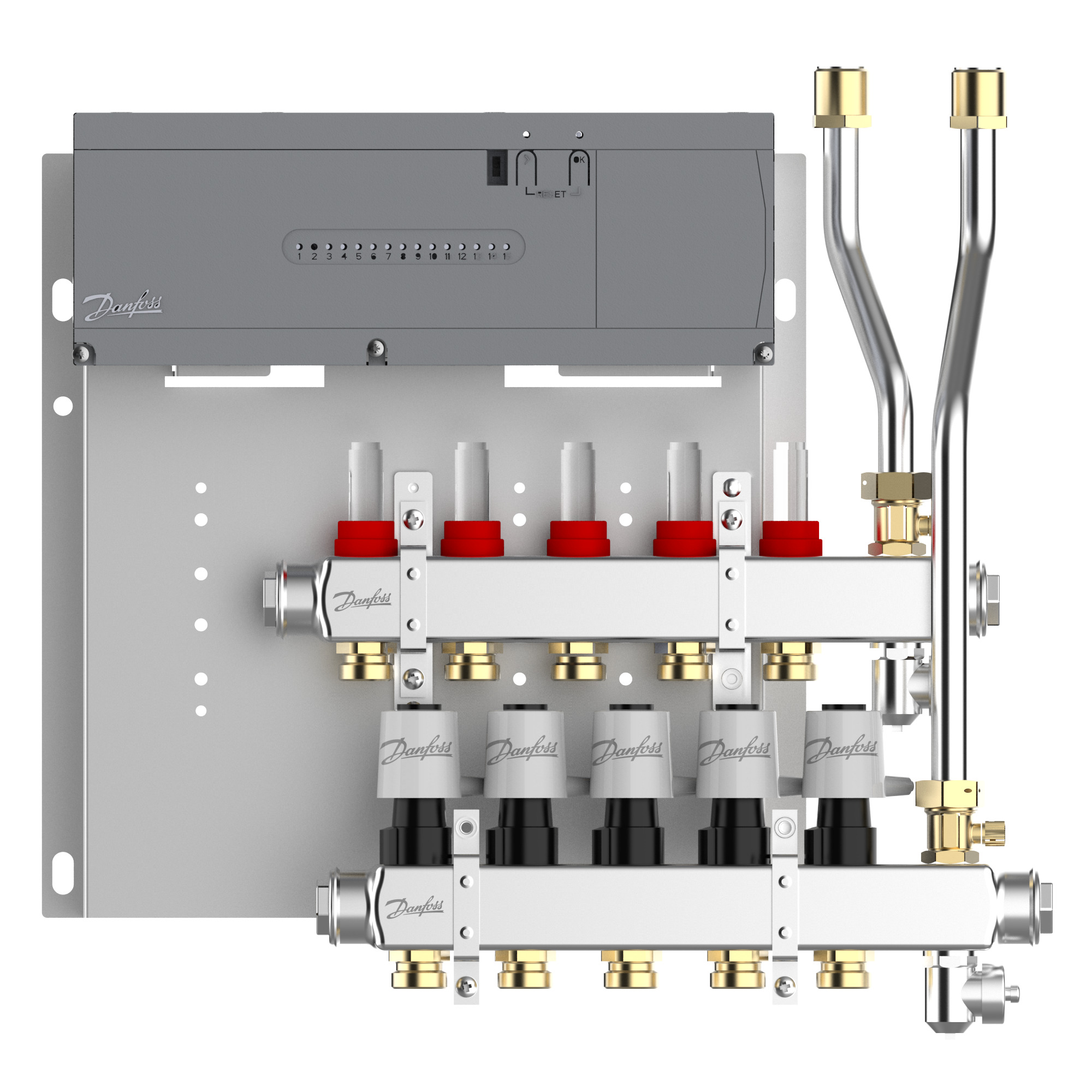 Danfoss Heizkreisverteiler Typ SGCi 5 HK u. Icon2 Hauptregler, TWA-A 230V