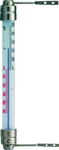 Fensterthermometer Messber.-50 b.50GradC H200xB23xT28mm Metall TFA Fensterthermometer Messber.-50 b.50GradC H200xB23xT28mm Metall TFA