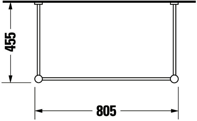 DU Metallkonsole Vero für 032985, höhenverstellbar, chrom