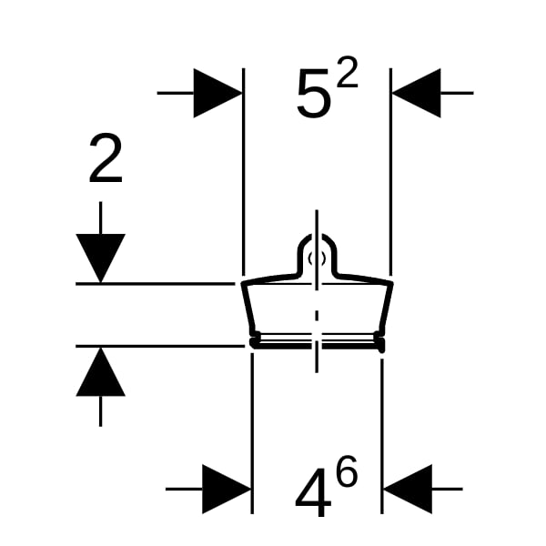 Geberit Ventilstopfen ohne Kette kieselgrau RAL7032