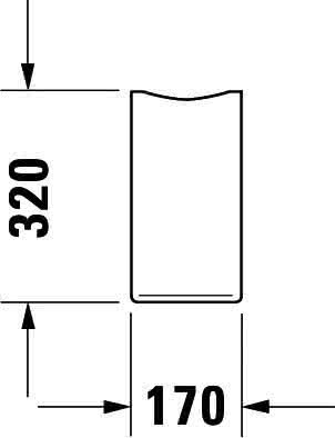 DU Halbsäule Starck 3 f.030065/60/55 u.030480/70/10 weiß