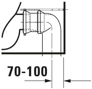 Duravit Stand-WC Kombi DuraStyle 630 mm Tiefspüler,f.SPK, Abg.Vario,weiß,HYG