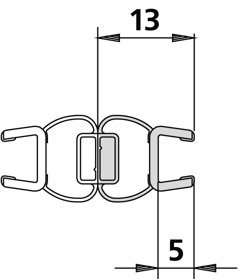 KR Kermi 1238 1x Magnetleiste Länge: 2000 mm