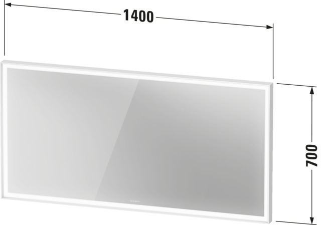 Duravit LCU SPL 1400x67x700mm, Weiß, LED