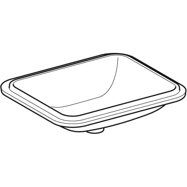 Geberit VariForm Unterbau-WT, rechteckig 58x49cm, o. Hl, o. Ül., weiß, KeraTect