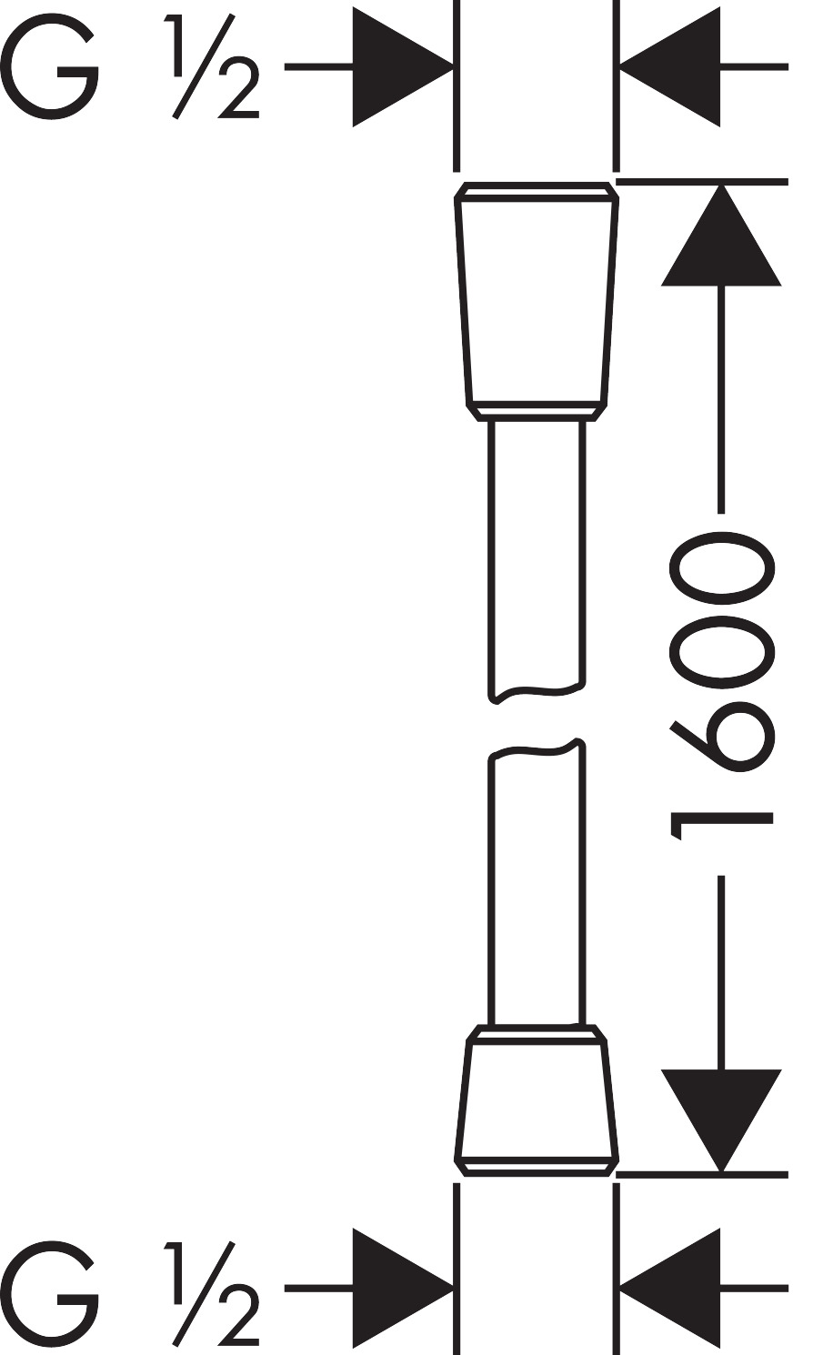 Hansgrohe Brausenschlauch Isiflex B 1600mm gelb
