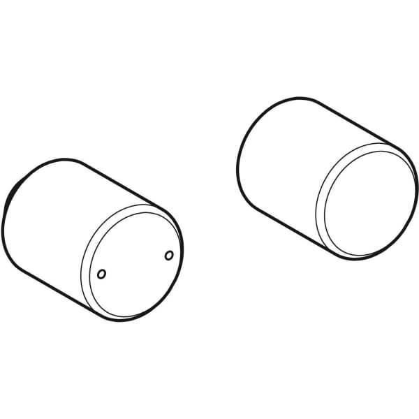 Geberit Set Drehgriffe f. Geberit ONE WT-Arm. rundes Design, W.-Mont., hgl.verchr.
