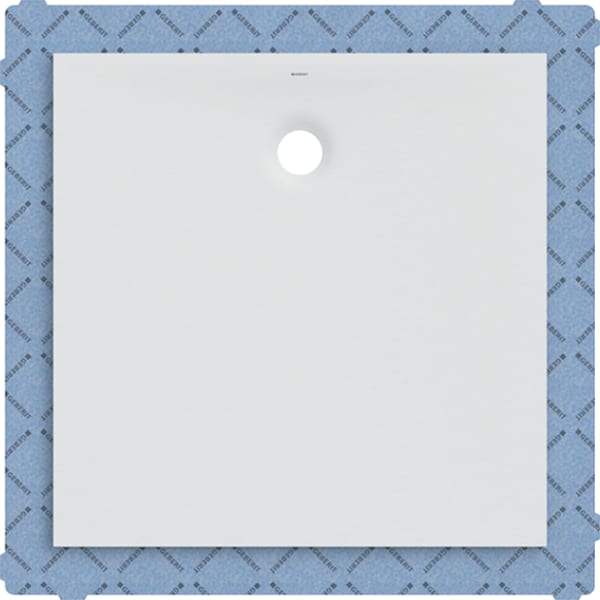 Geberit Olona Duschwanne 100 x 100 cm quadratisch, mit Dichtvlies, weiß matt