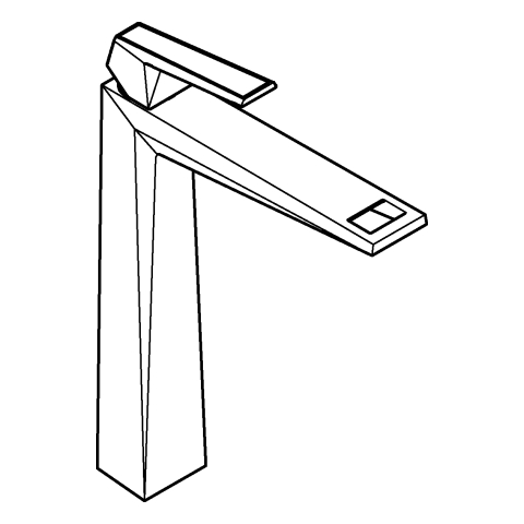 GROHE EH-WT-Batt. Allure Bril. PC 24419 XL-Size Griff VN-Caesarstone supersteel