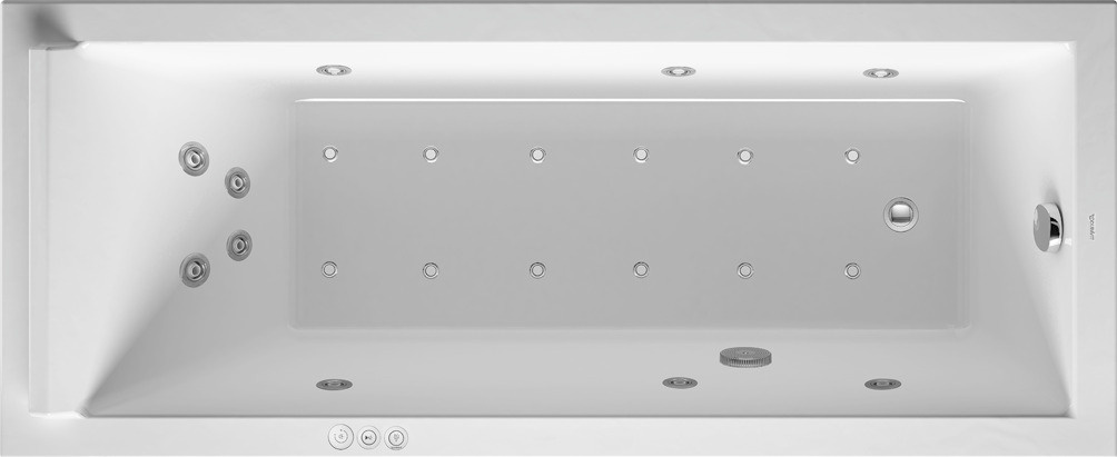 Duravit Starck Whirlwanne 1700x700mm, Einbau Rückenschr.1 Variabel, Combi P, Weiß