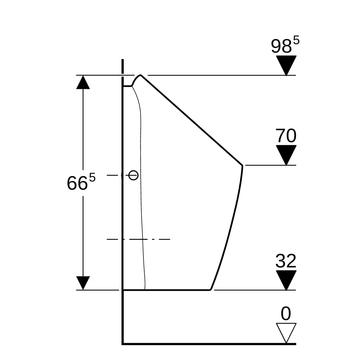 Geberit Preda Urinal, wasserlos weiß