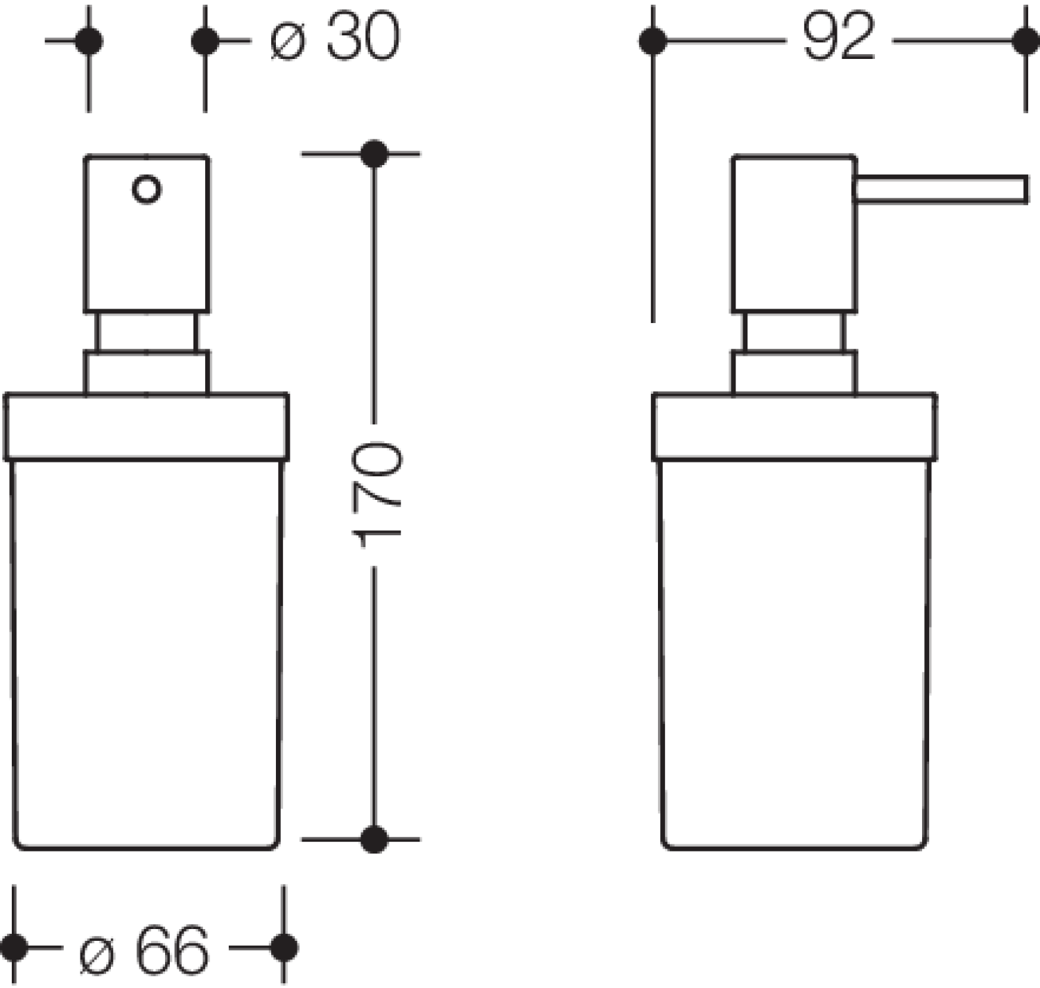 HEWI Seifenspender, 200 ml, Kst. signalweiß