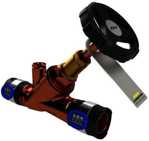 KEMPER WESER Freistrom-Absperrventil RG m. Entlst.G1/4 FlowFit DN15/16 x 2,0 mm