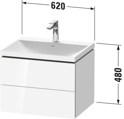 Duravit LCU c-s WH 600x480x480 In MWT Sc 2 E: o. R.Ek Glo T-o Te In Ron Fr Wß Mt. H r