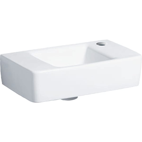 Geberit Renova Compact HWB, verk. Ausladung 40x25cm, Hl. rechts, o. Ül., weiß