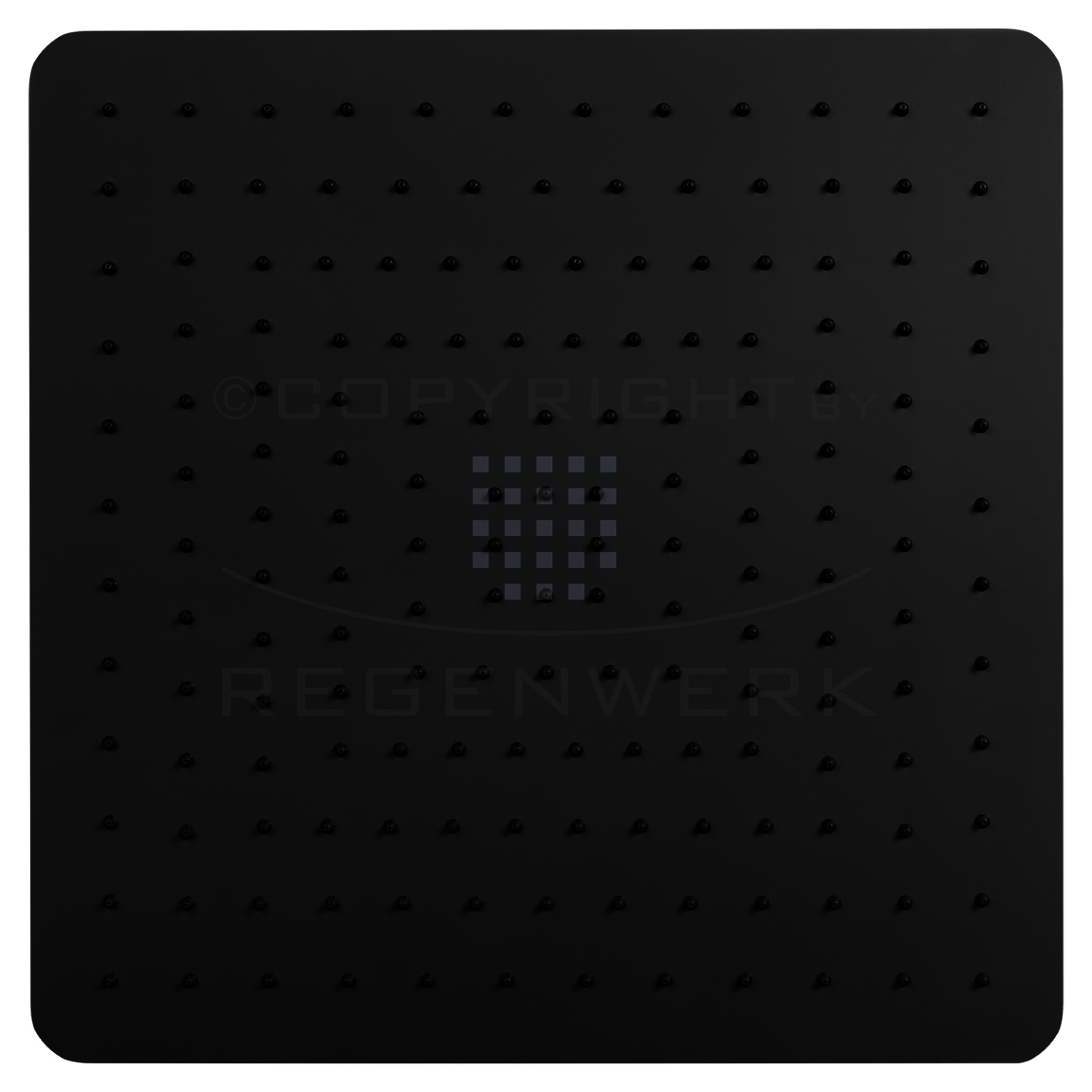 REGENWERK Black Edition - Regenbrause softedge, 400x400mm, schwarz matt REGENWERK Black Edition - Regenbrause softedge, 400x400mm, schwarz matt
