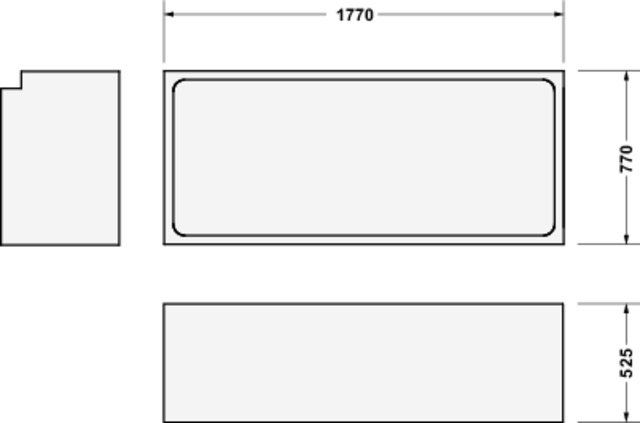 Duravit Wannenträger f.#700492 Duravit No.1 Badewanne 1800x800mm m.2 Rückenschr.