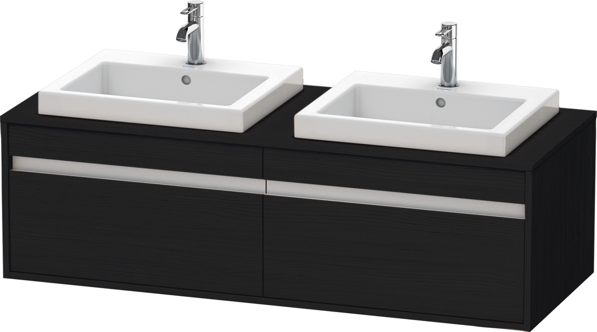 Duravit WTU wandhängend Ketho 550x1400x426mm 2 Auszüge, für 2 EBWT, Eiche Schwarz