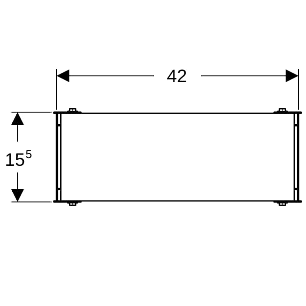 Geberit GIS Montageplatte universell 15 x 40 cm, für UP-Armatur