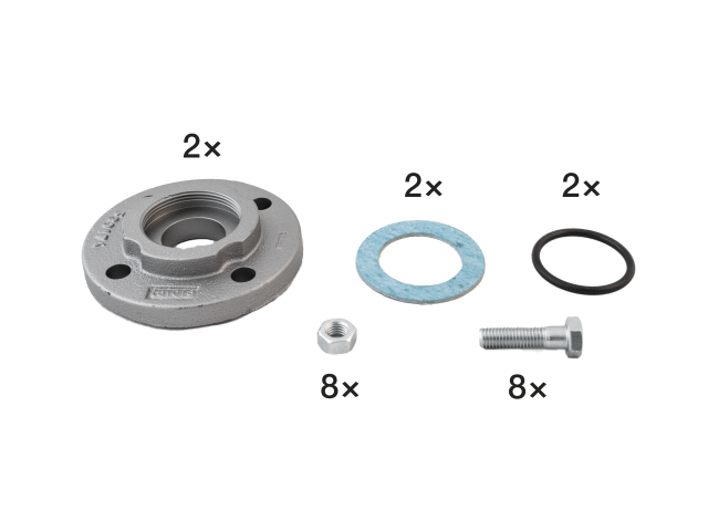 BIRAL Zubehör HLKKS Gewindeflansch Z31, 2"xDN40, 40mm (2x20)