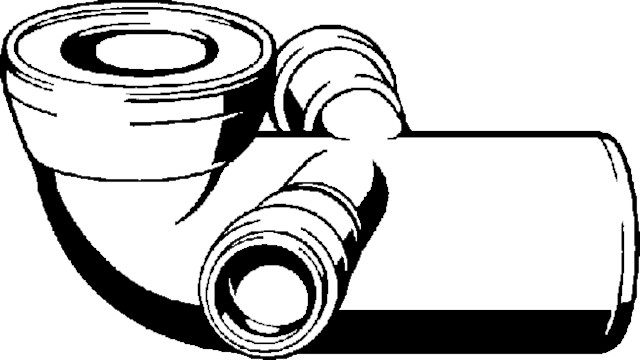 Viega WC Anschlussbogen 90 Grad 3811.3 in 50mm Kunststoff weiss