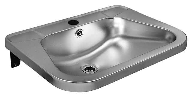 CONTI+ SteelTec Emden Waschtisch m. Überlauf Edelstahl matt 560x420x199mm