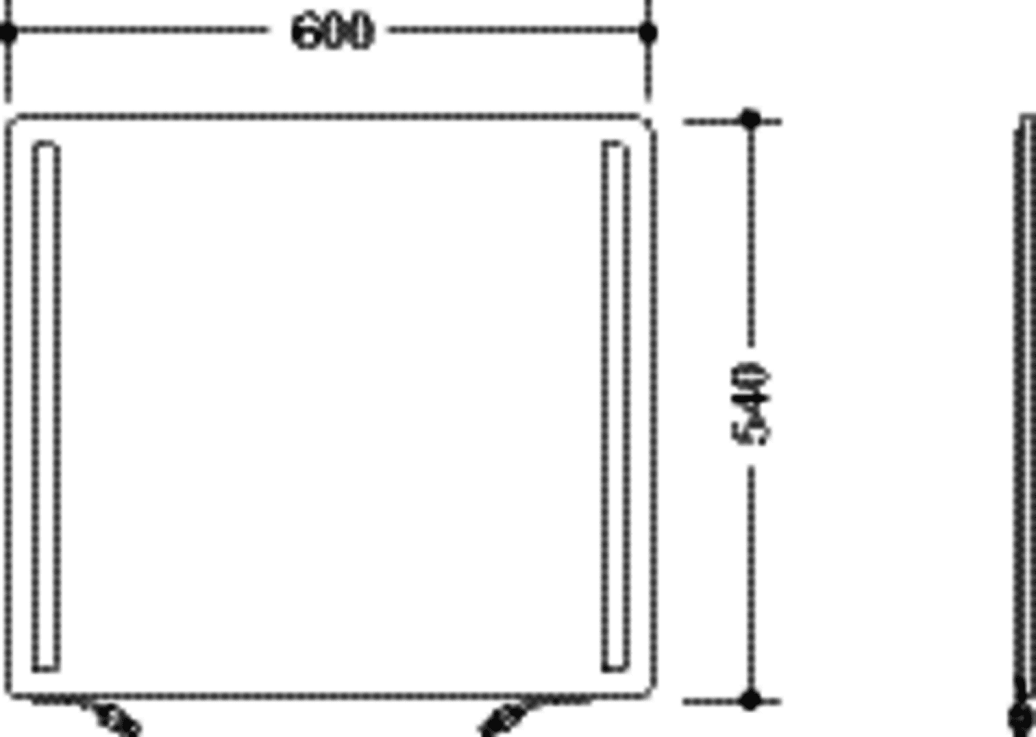 HEWI Verbundspiegel LED basic B:600mm H:540mm