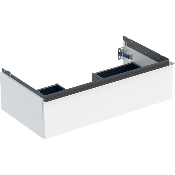 Geberit iCon Unterschrank für WT, 1 Schubl. 88,8x24,7x47,6cm, weiß hgl/Gr. chrom