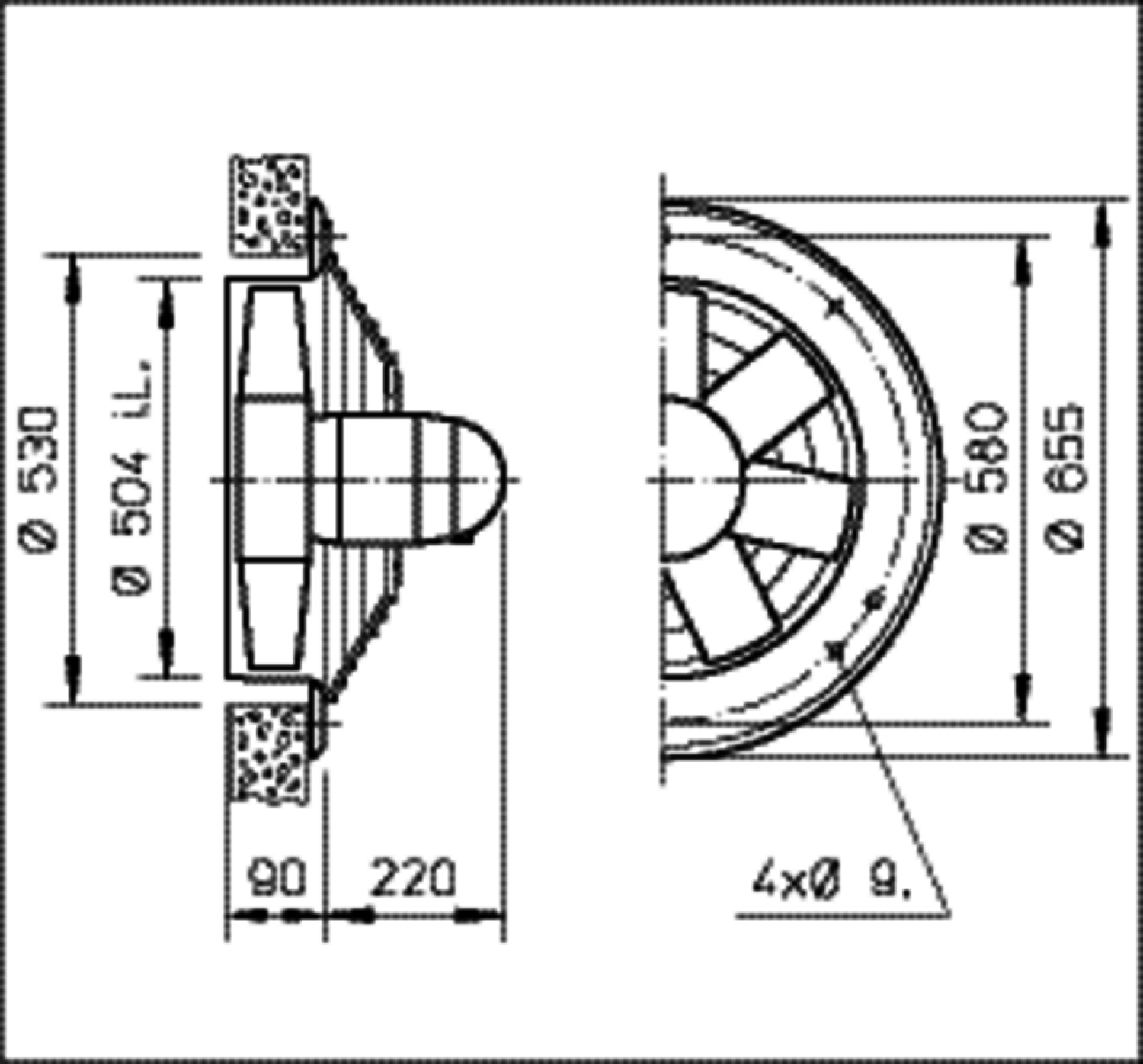 Helios HWD 500/4 Axialventilator 3-PH, Regelbar