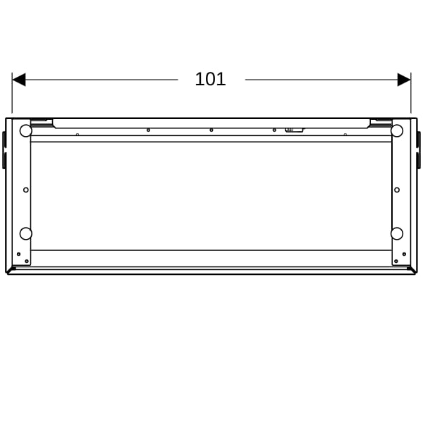 Geberit ONE Unterschrank für Waschtisch m. 2 Schubladen, 104,4x46,5x39,6cm, weiß