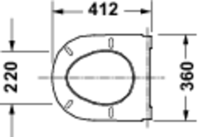 Duravit D-Code WC-Sitz o.Absenkautom. Scharn.Edelstahl,Weiß Hochglanz