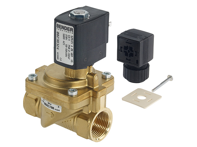 BENDER Magnetventil stroml. geschl.Typ 8 24V DC, EPDM, DN32 BENDER Magnetventil stroml. geschl.Typ 8 24V DC, EPDM, DN32