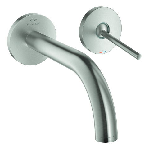 GROHE 2-L-WT-Wandbatterie Atrio 29410 FMS Ausladung 185mm supersteel