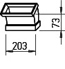 Helios FK-BV 200/45 Flachkanalbogen senkrecht 200x50 mm, 45 Grad Stahl verz.
