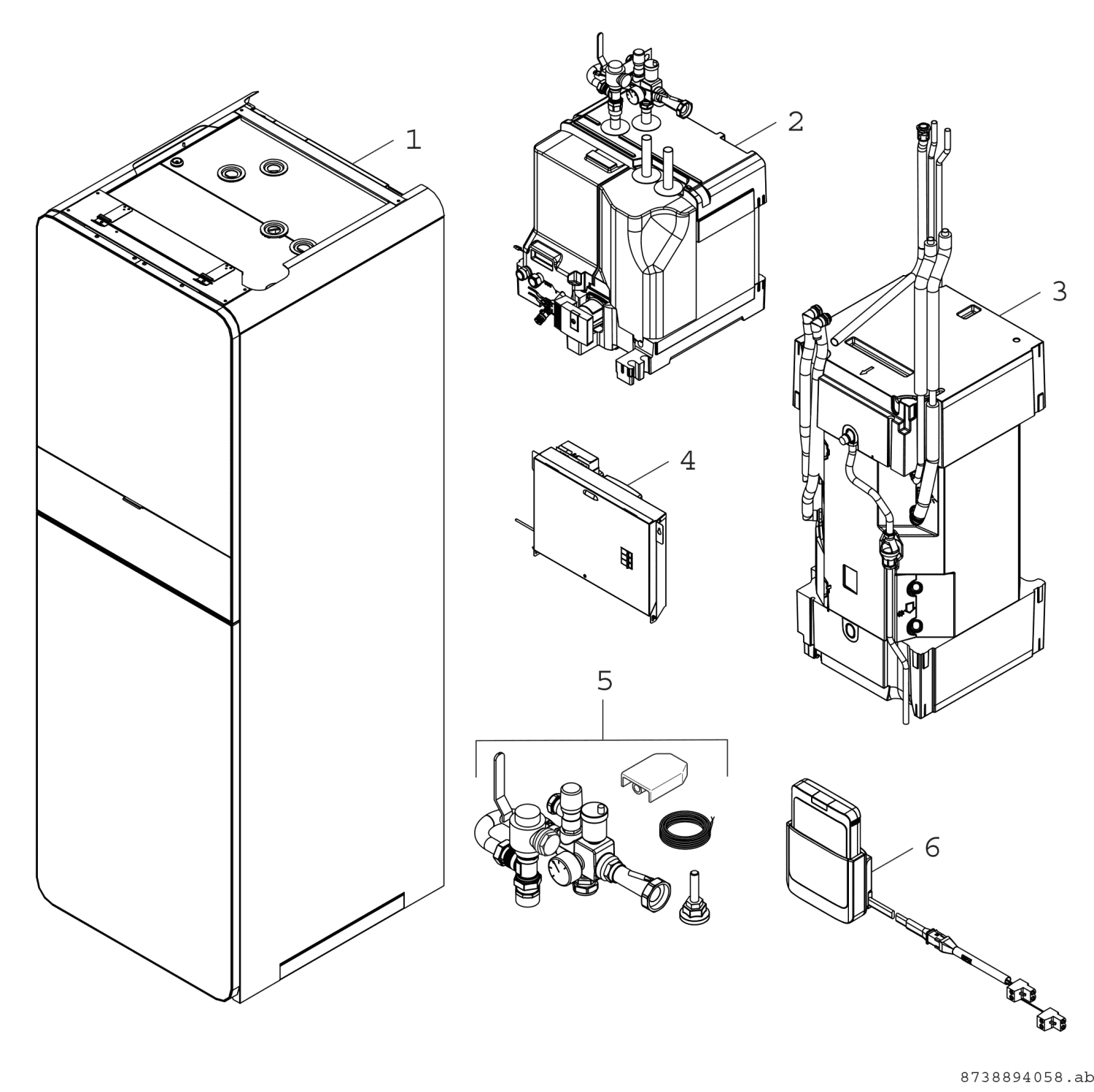 BOSCH Hydraulikeinheit AWM 9 Stücklistenkomponente Monobl.-Wärmepumpe