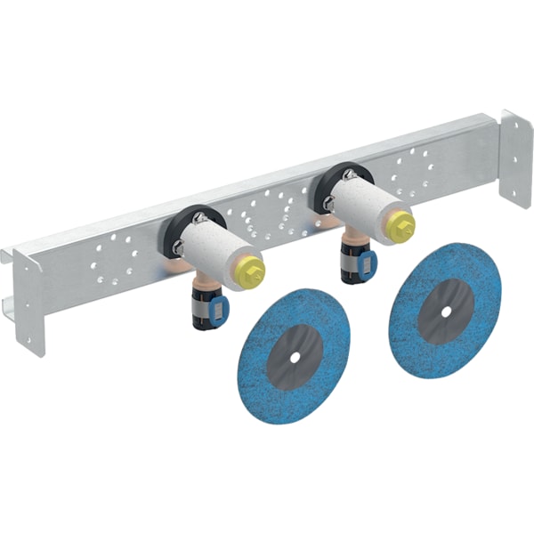Geberit FlowFit Anschlusswinkel 90Gr vormontiert 2-fach Rg+ d20-Rp1/2 L:78mm