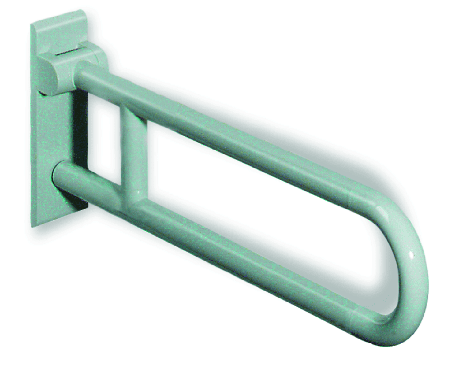 HEWI Stützklappgriff drehb. Ser 801, L:600mm, Stahlkern tiefschwarz
