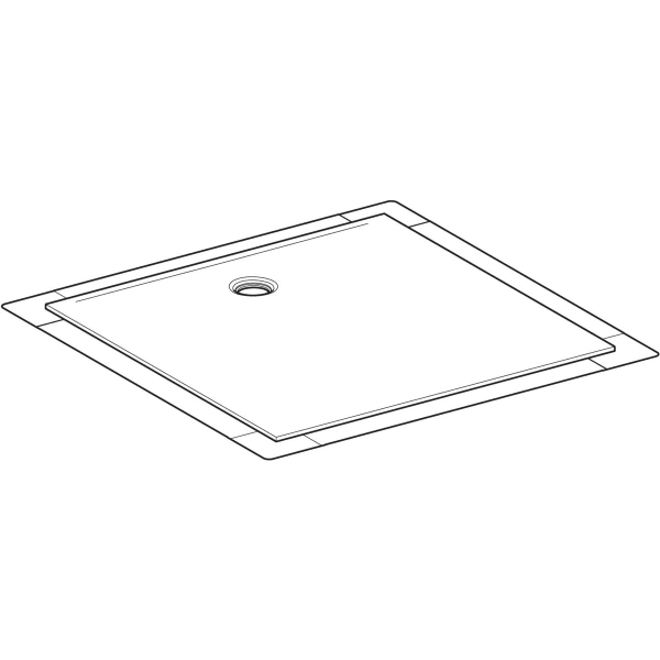 Geberit CleanFloor30 Duschfläche 120 x 120 cm integriert, mit Dichtvlies, weiss matt