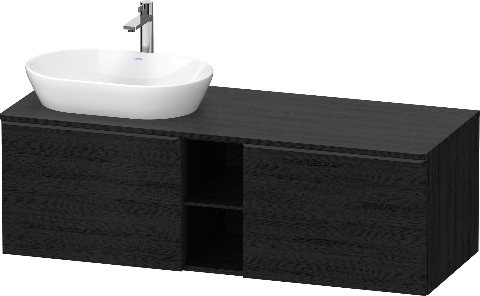 Duravit D-Neo,Kons-WTU,L,Az:2,Fä:2,Gr:D.Schw 1400x550x459mm,Wdh,Eiche Schwrz.Matt,Dek