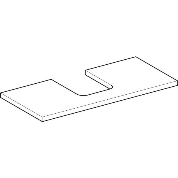 Geberit ONE WT-Pl. Aus mi. f. AWT Schalenform 105x3x47cm, Eiche