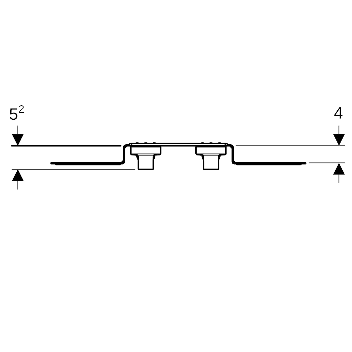 Geberit PushFit Anschlusswinkel 90Gr vormont. zweifach Rg d16-Rp1/2
