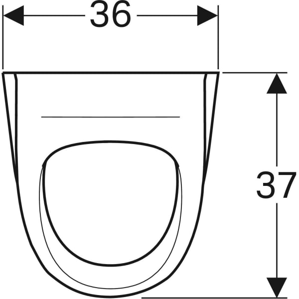 Geberit Renova Urinal, Zulauf von hinten Abgang nach hinten, m. Kerze, weiß, Tect