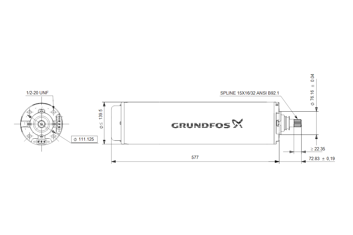 GRUNDFOS Unterwassermotor MS6000 7.5kW 3x380...ohne Kabel verpackt