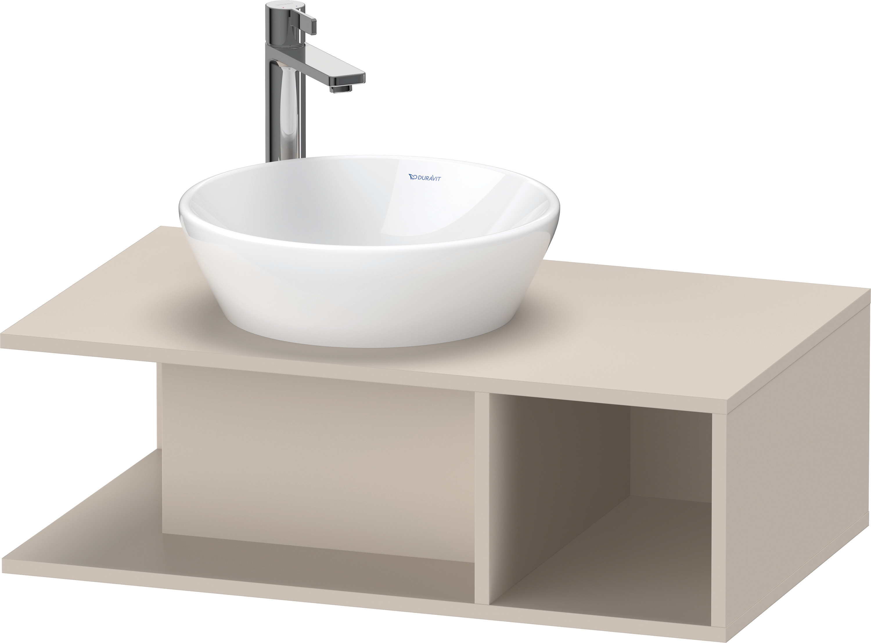 Duravit D-Neo WTU wandh.,1 offenes Fach r., 260x800x480mm, Taupe